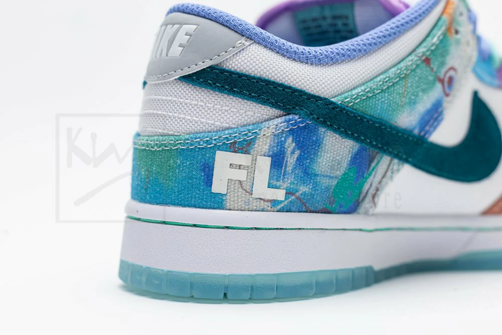 Futura Laboratories x Dunk Low SB 'Bleached Aqua' - Image 9