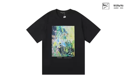 Purple Brand Oil Painting T-Shirt Black