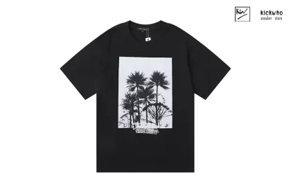 Purple Brand Coconut Tree print T-Shirt Black