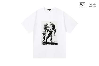 Purple Brand Sketch Printing T-Shirt White