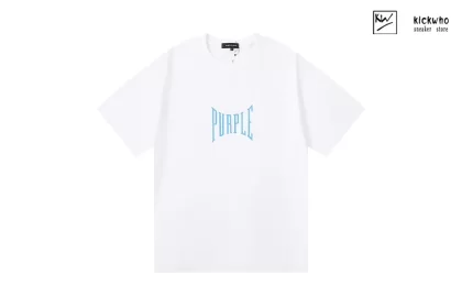 Purple Brand Blue Logo T-Shirt White