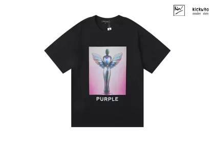 Purple Brand Statue Of Liberty Trophy T-Shirt Black