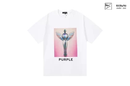 Purple Brand Statue Of Liberty Trophy T-Shirt White